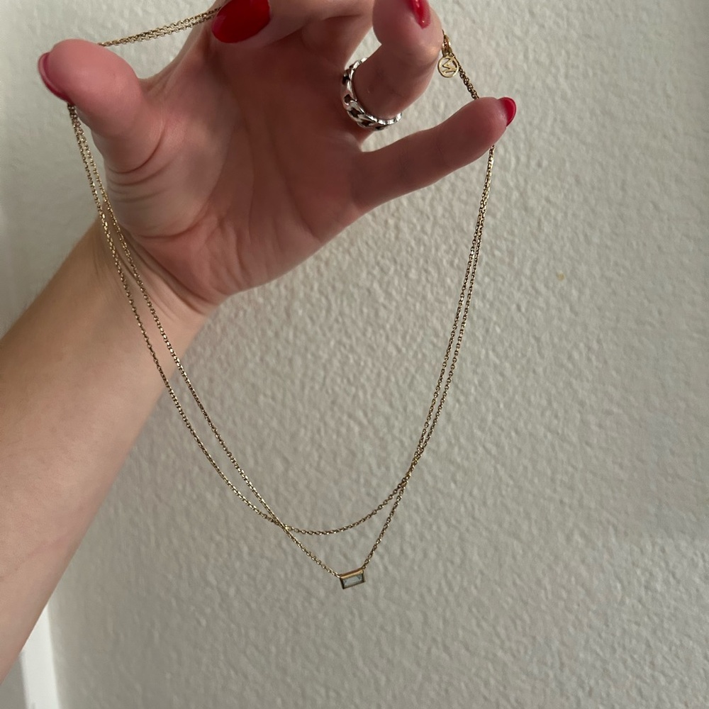 Mejuri Gold Double Layer Necklace